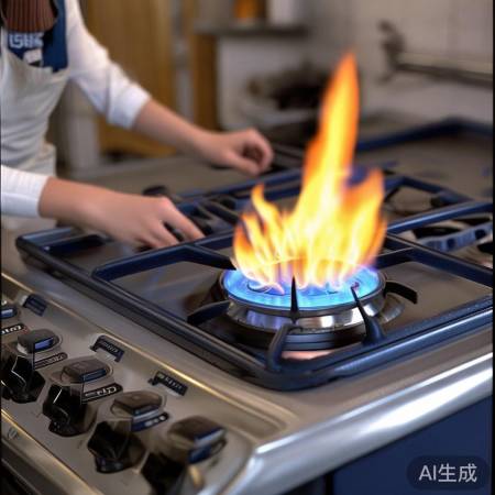 调整风门，火焰稳定