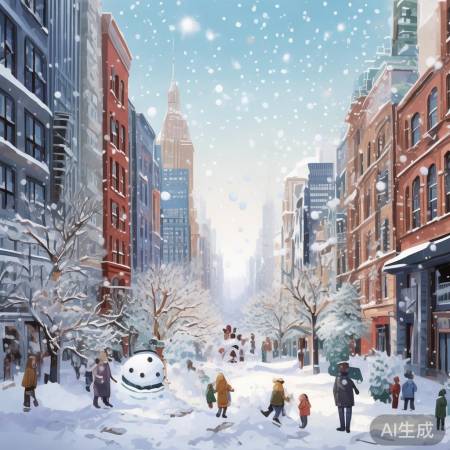 飞雪美景，净化空气