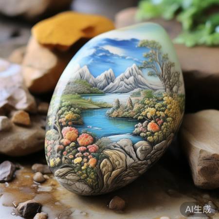 天然石头画，匠心独运