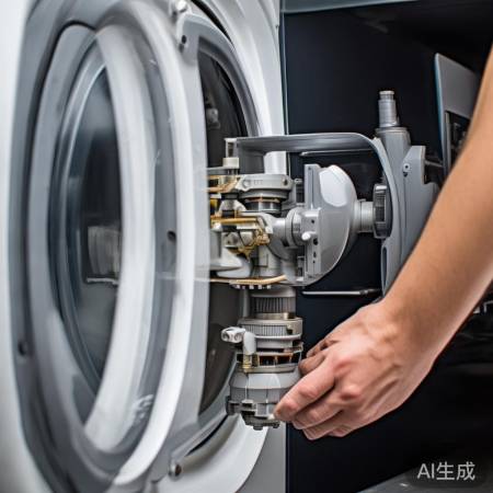 检查洗衣机底部进水阀