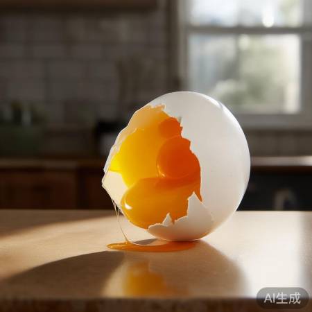 蛋黄破裂过多，弃之为宜。