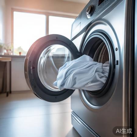 洗衣机门开，衣物待洗，技术活待
