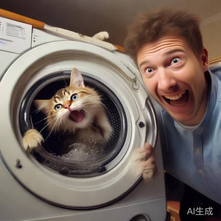 猫咪误入洗衣机，主人取乐遭谴责