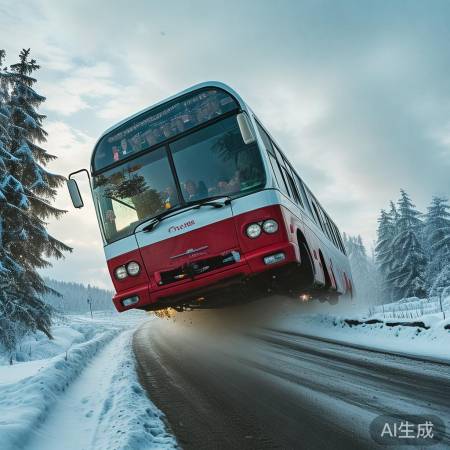 大巴俄罗斯路翻车惊险