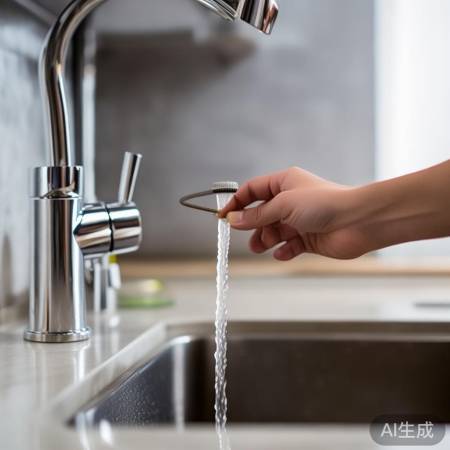 检查水龙头，清理水流