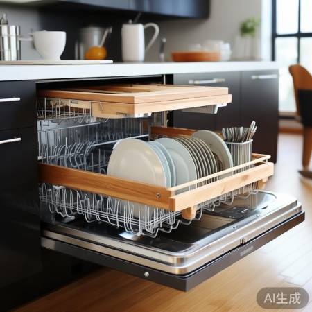 消毒柜换新隔板，整齐美观