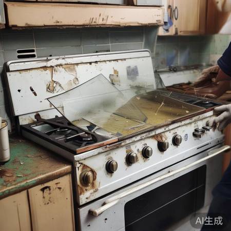 燃气灶老化,挡风罩更换无效