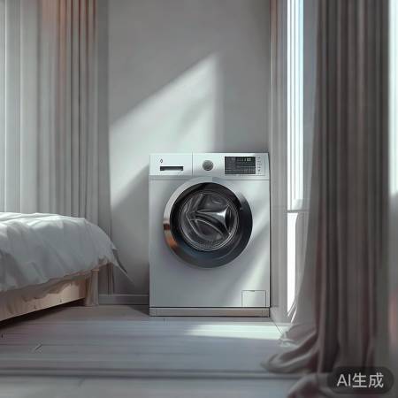 卧室角落洗衣机，注意保持距离