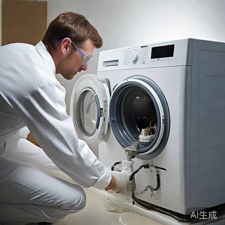 检查洗衣机接头，防漏水