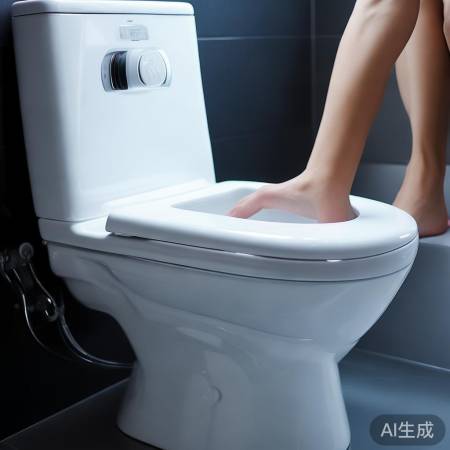 轻按按钮，马桶自动关闭
