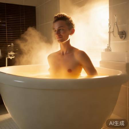 洗澡水温度适中，身心舒畅